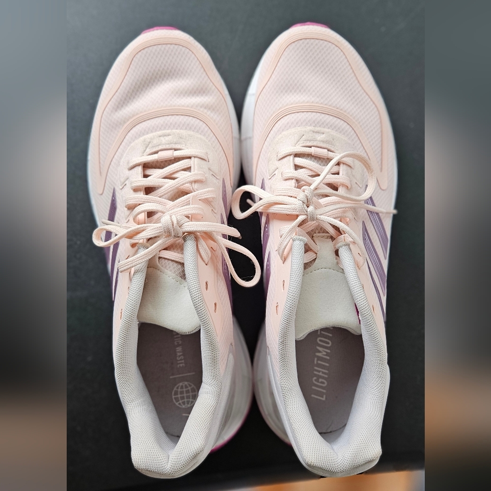 Adidas Light Pink and Purple Duramo 10 Athletic Shoes